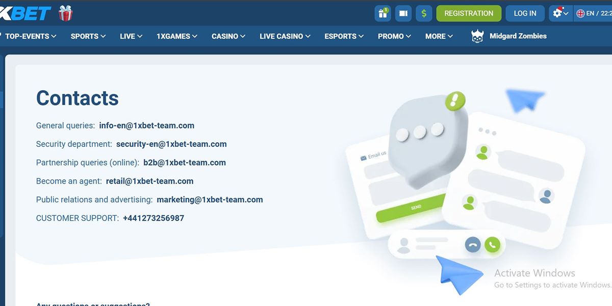 1xbet casino contacts 1