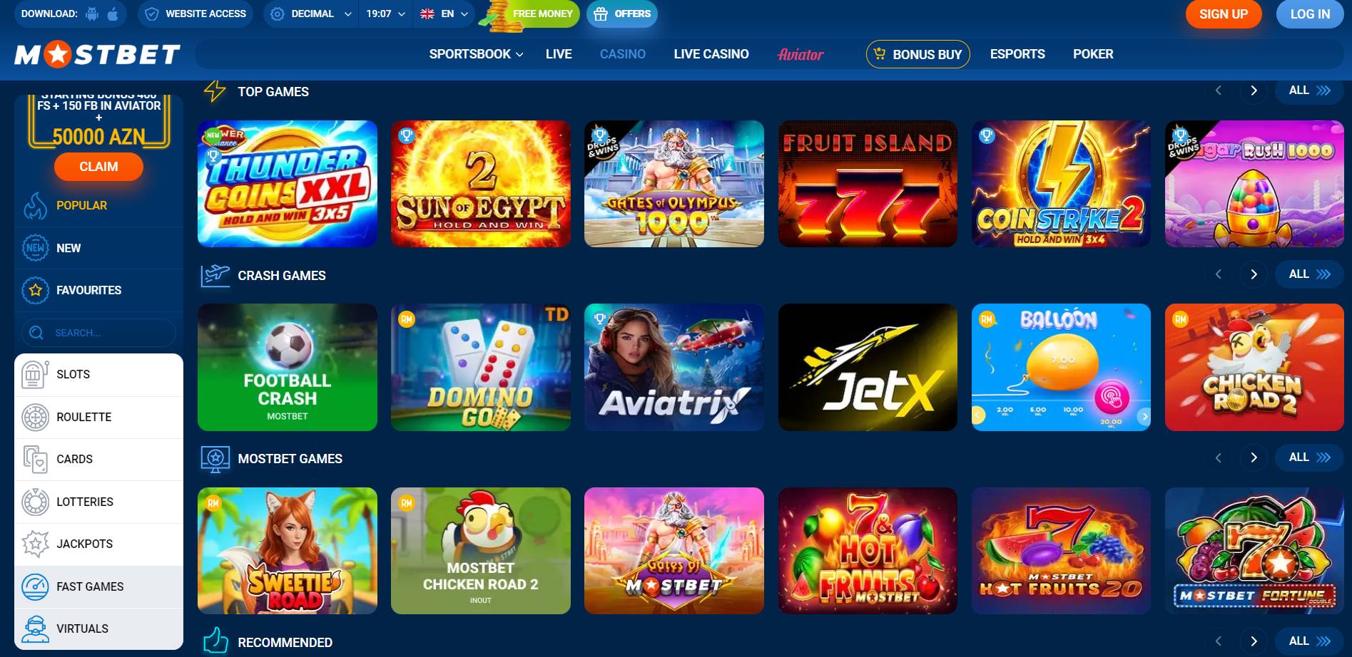 MostBet Casino Slots