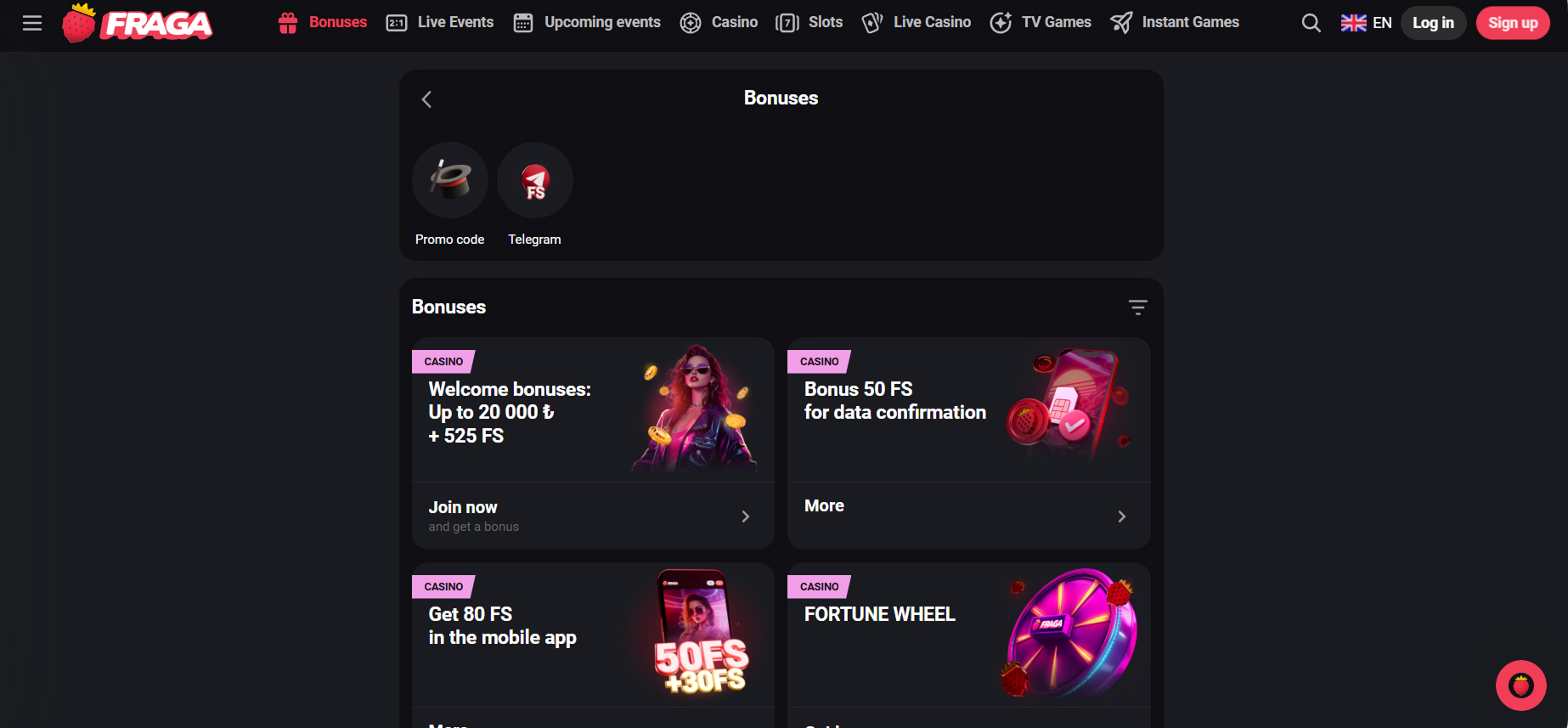 Fragabet Casino Promotions