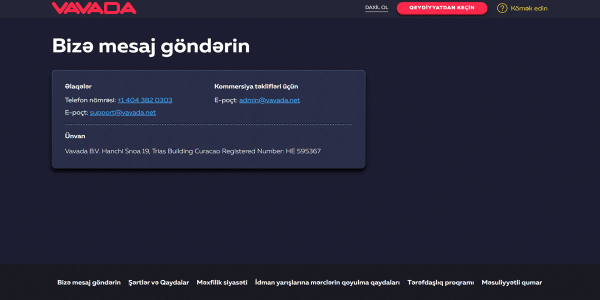 Vavada Casino Customer Support