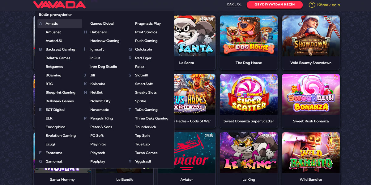 Vavada Casino Game Providers