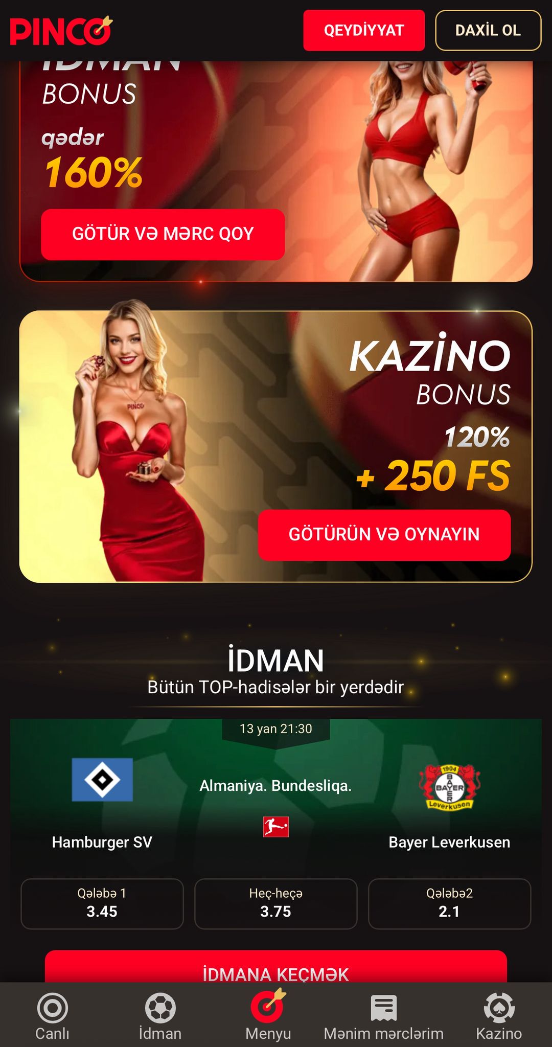 pinco casino mobile home